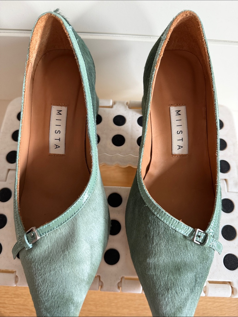 Miista Aquamarine Ponyhair Leather Puqhy Courts - Picture 10 of 15